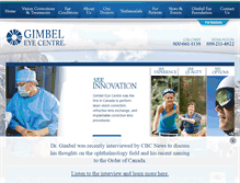 Tablet Screenshot of gimbeleyecentre.com